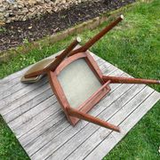Vintage chair 50 taupe silk