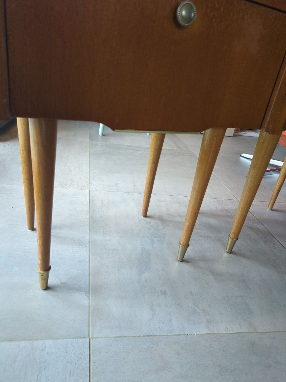 Vintage wooden bedside tables