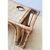 70's rattan coffee table