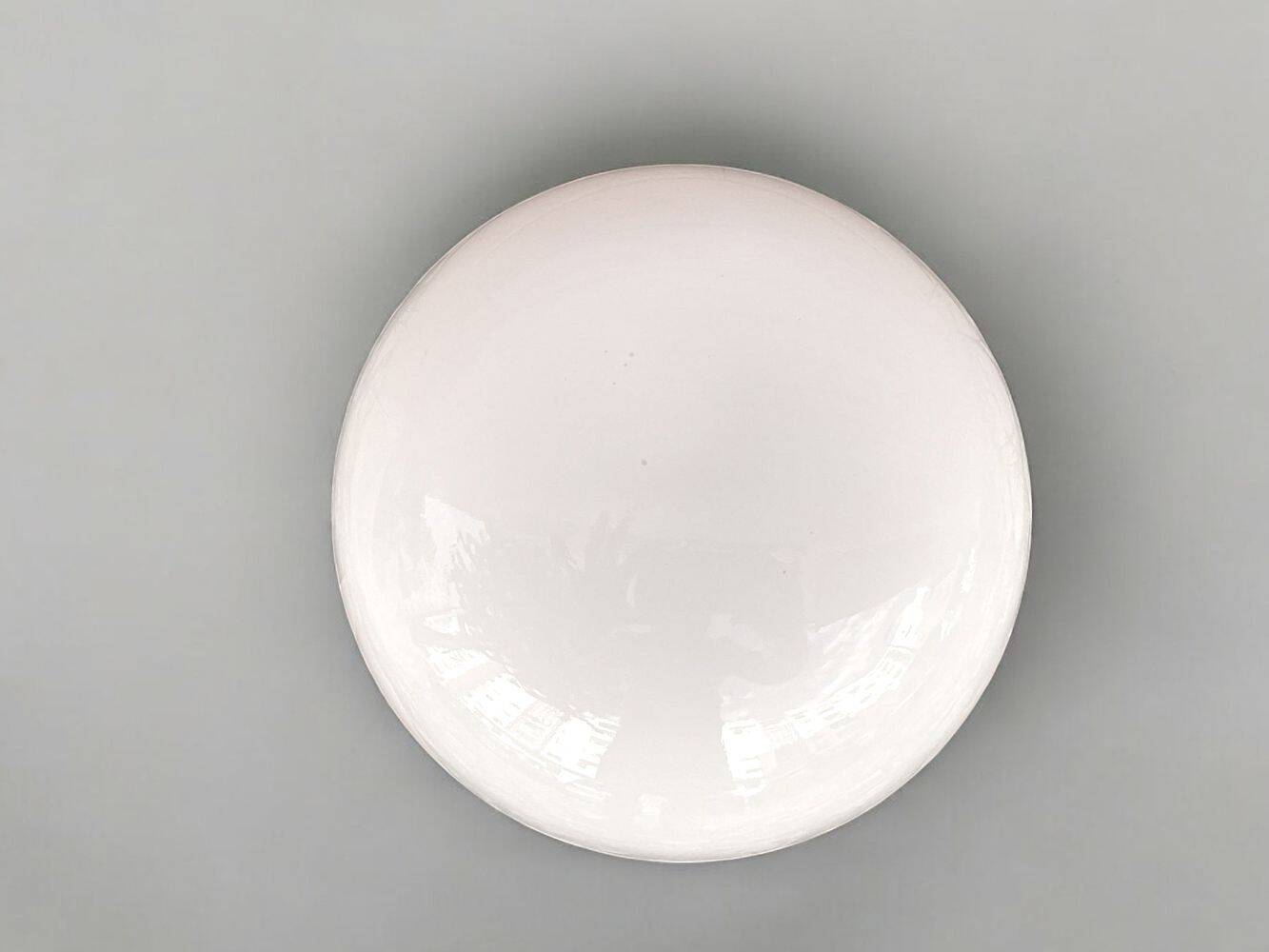 Minimalist large opaline glass flush mount ceiling lamp