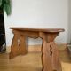 Country bench in solid oak, mid-20th century