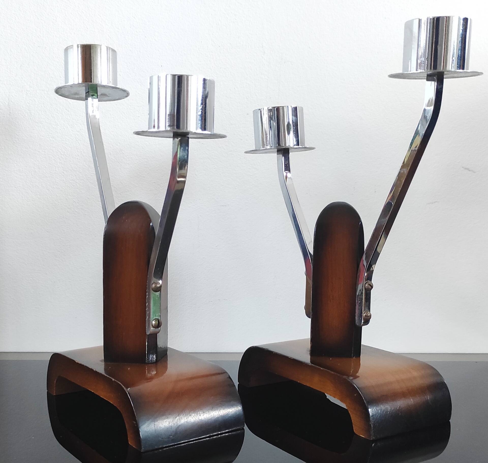 Pair of Art Deco candelabra