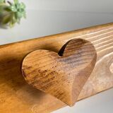 Vintage wooden heart coat rack