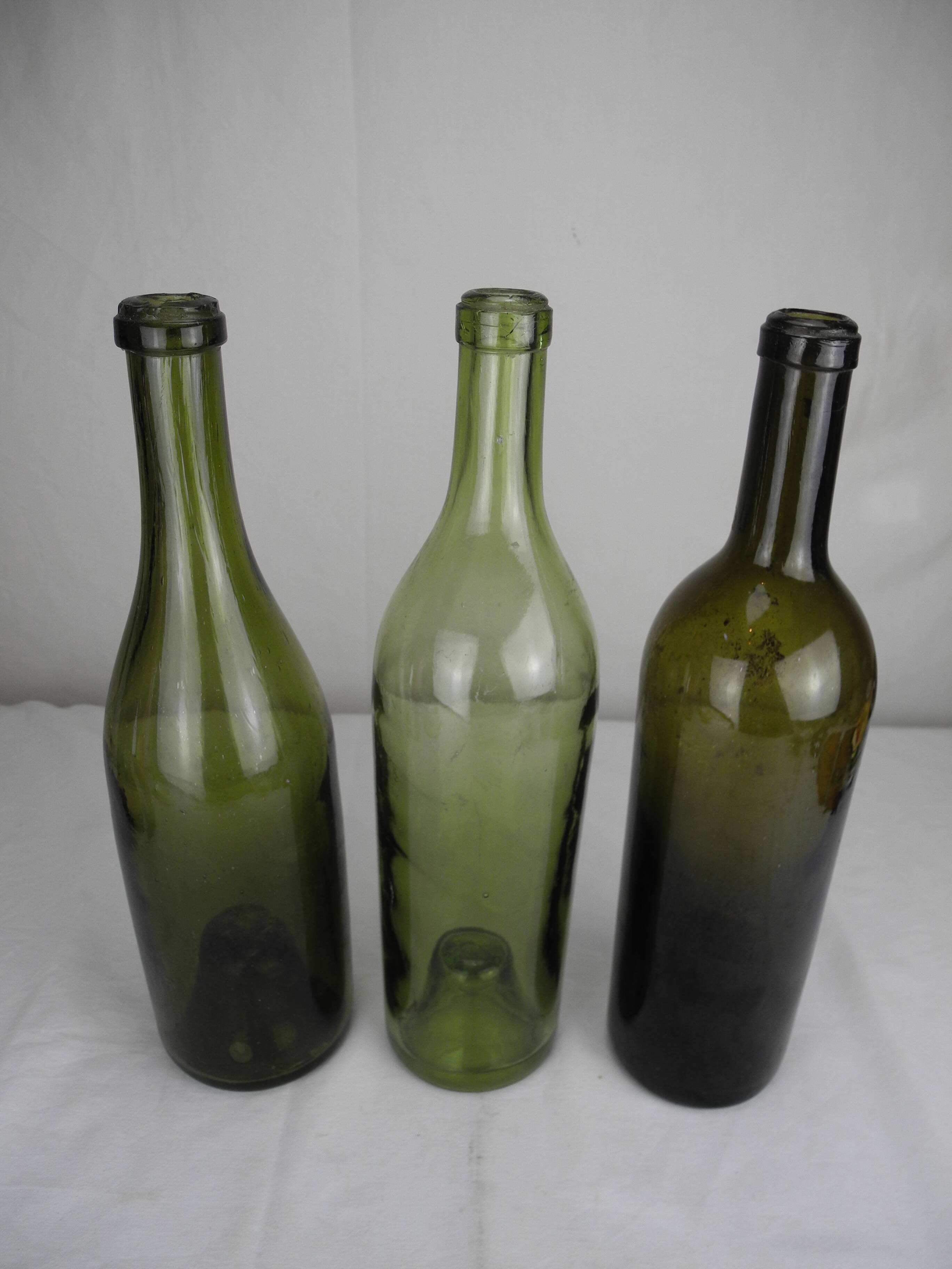 old wine bottles blown glass antique french wine bottles
