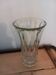 Clear cut glass vase