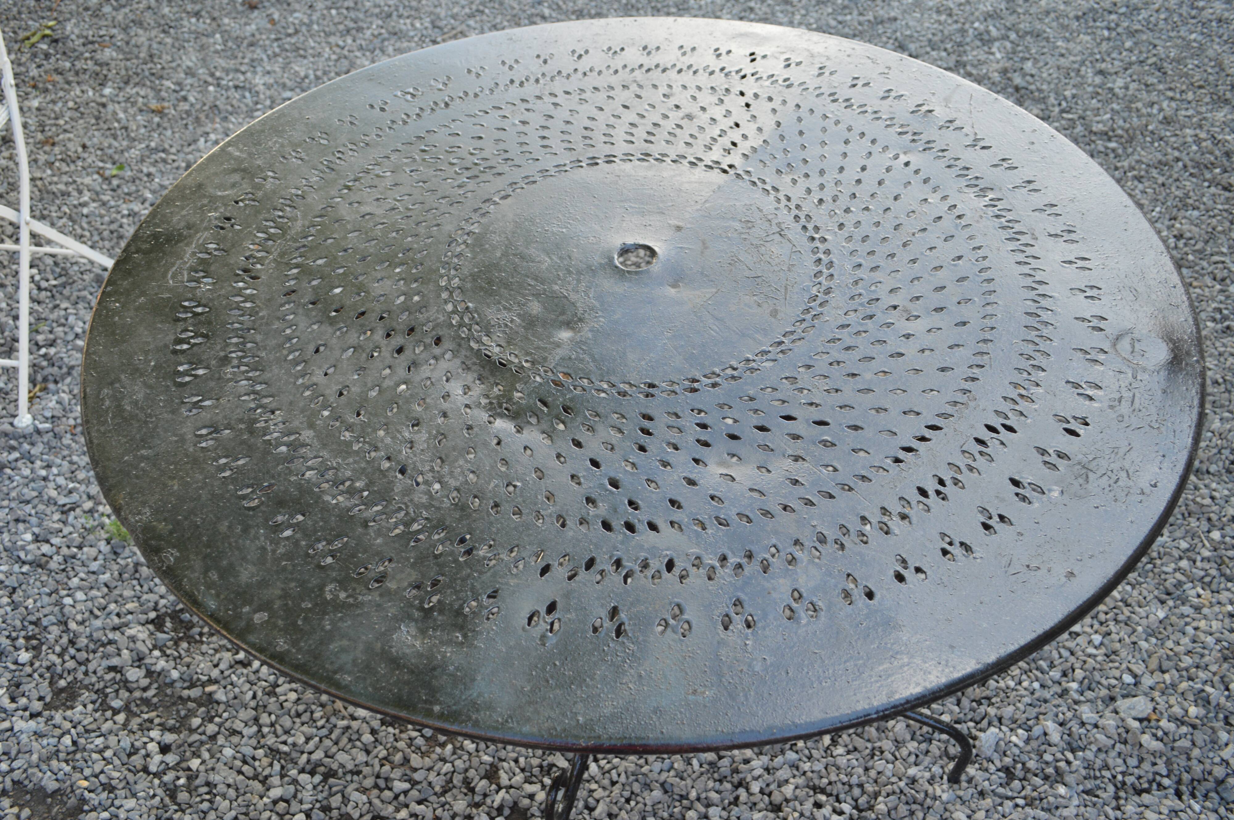 Wrought iron garden table