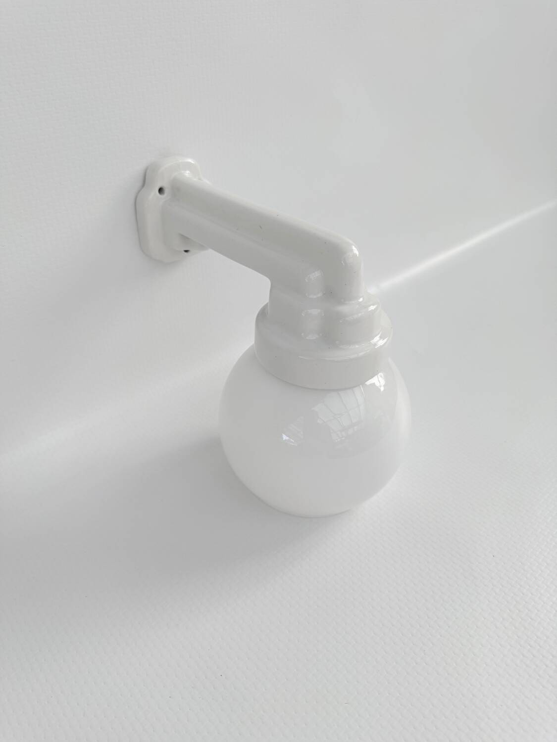 Antique art deco porcelain wall light