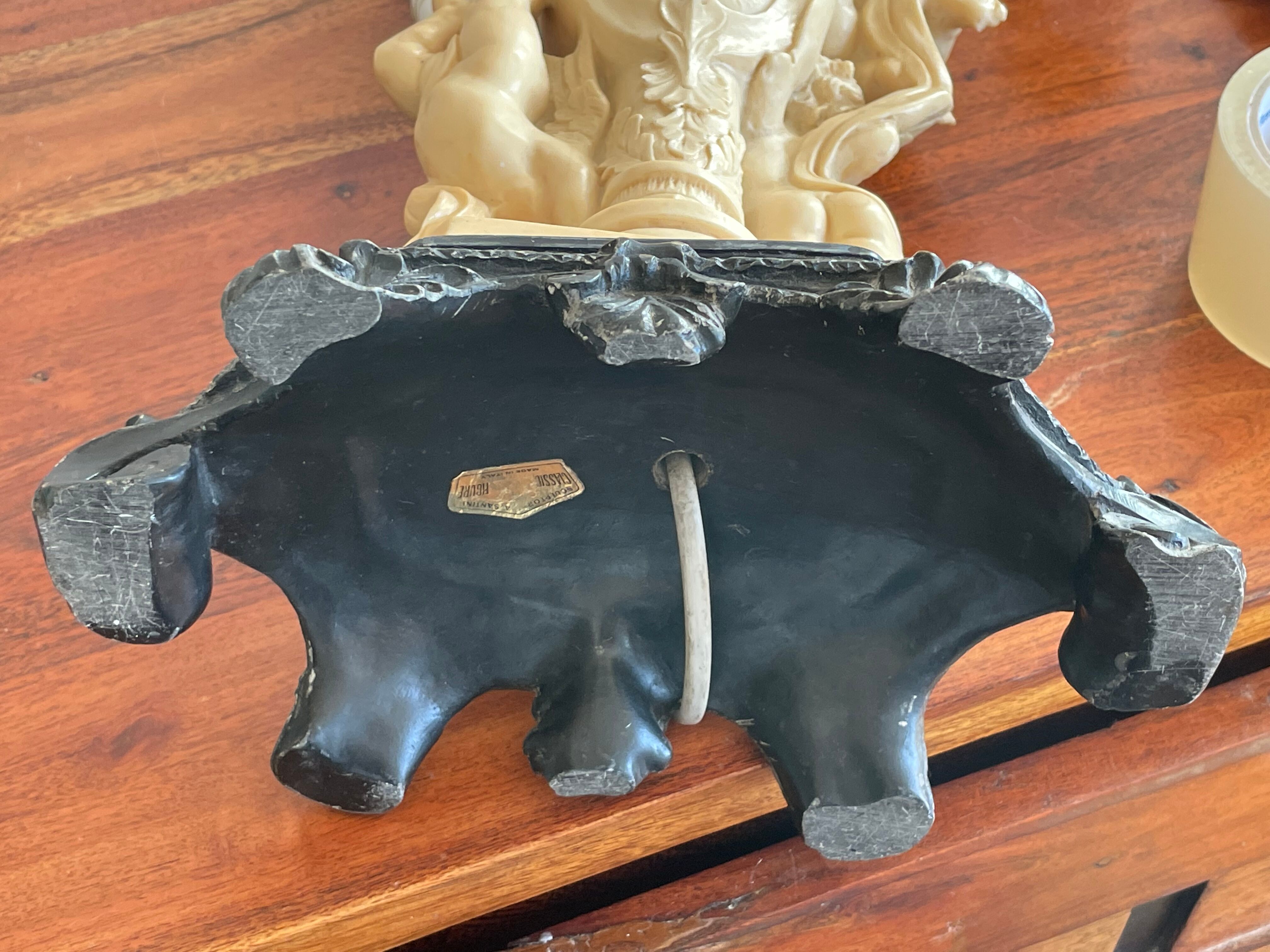 Lamp foot decorations cherubs in Santini resin