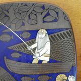 Vintage Scandinavian plate in ceramic by R. Uosikkinen, Arabia Finland