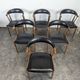 Set of 6 BA113 chairs by Johannes Andersen for Brdr. Andersens Møbelfabrik in teak and black skai.