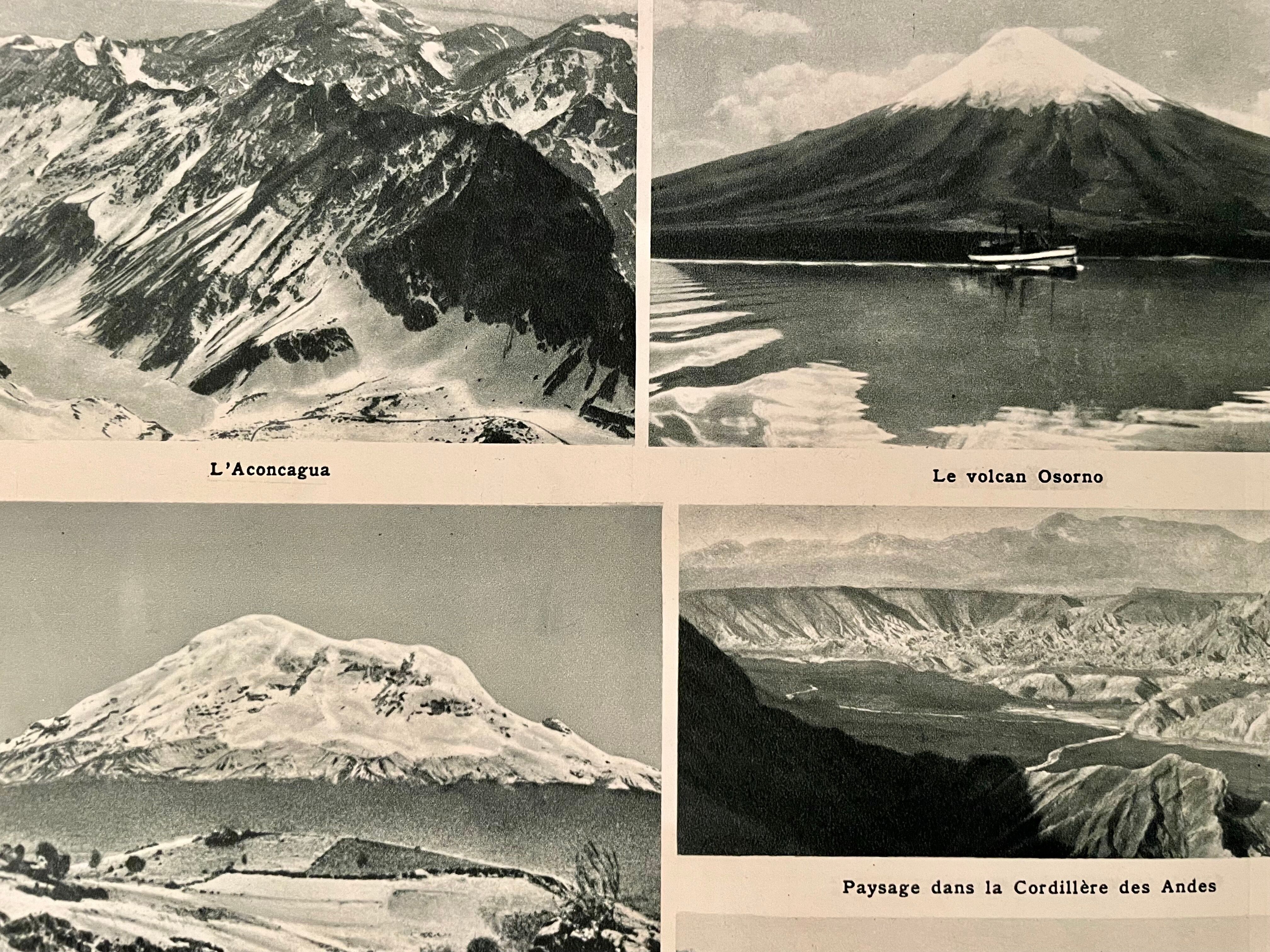 Ancienne carte d'Amérique du Sud (physique) - 1940