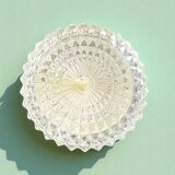 Pair glass flush mounted lamps