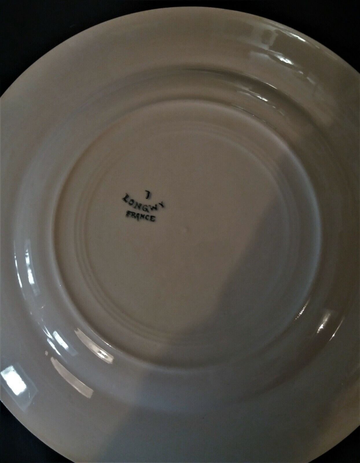 Series of six dessert plates Longwy years 50 cherry blossoms