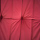 Togo set of chair and pouf in raspberry velvet
