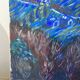 Starry night landscape painting oil on canvas