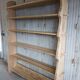Solid wood shelf in brutalist style