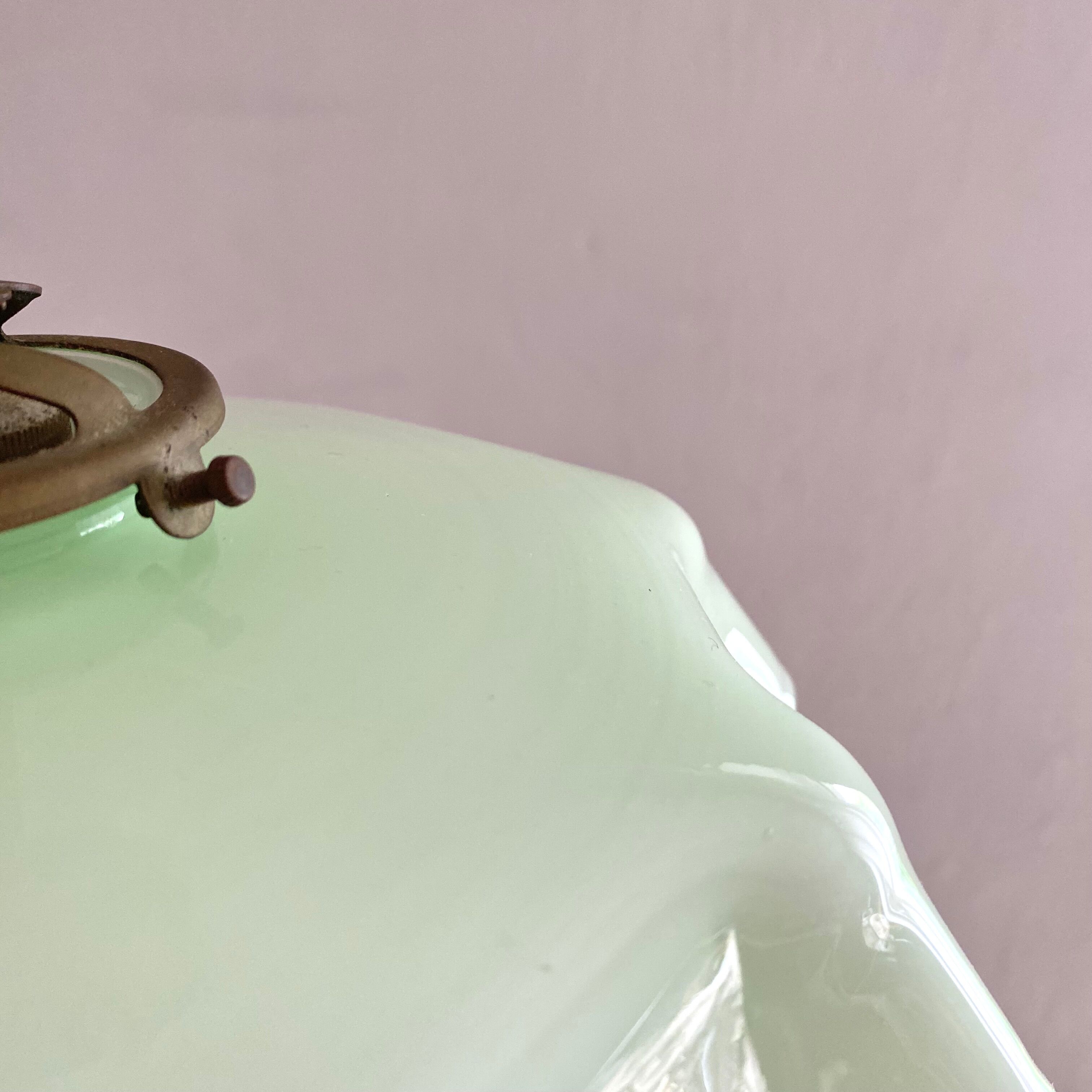 Suspension in opaline and brass of the 40s