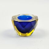 Cendrier/bol Sommerso en verre de Murano à facettes diamantées par Mandruzzato, années 1970