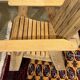 Pair of Indian teak armchairs