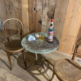 Old garden or bistro pedestal table