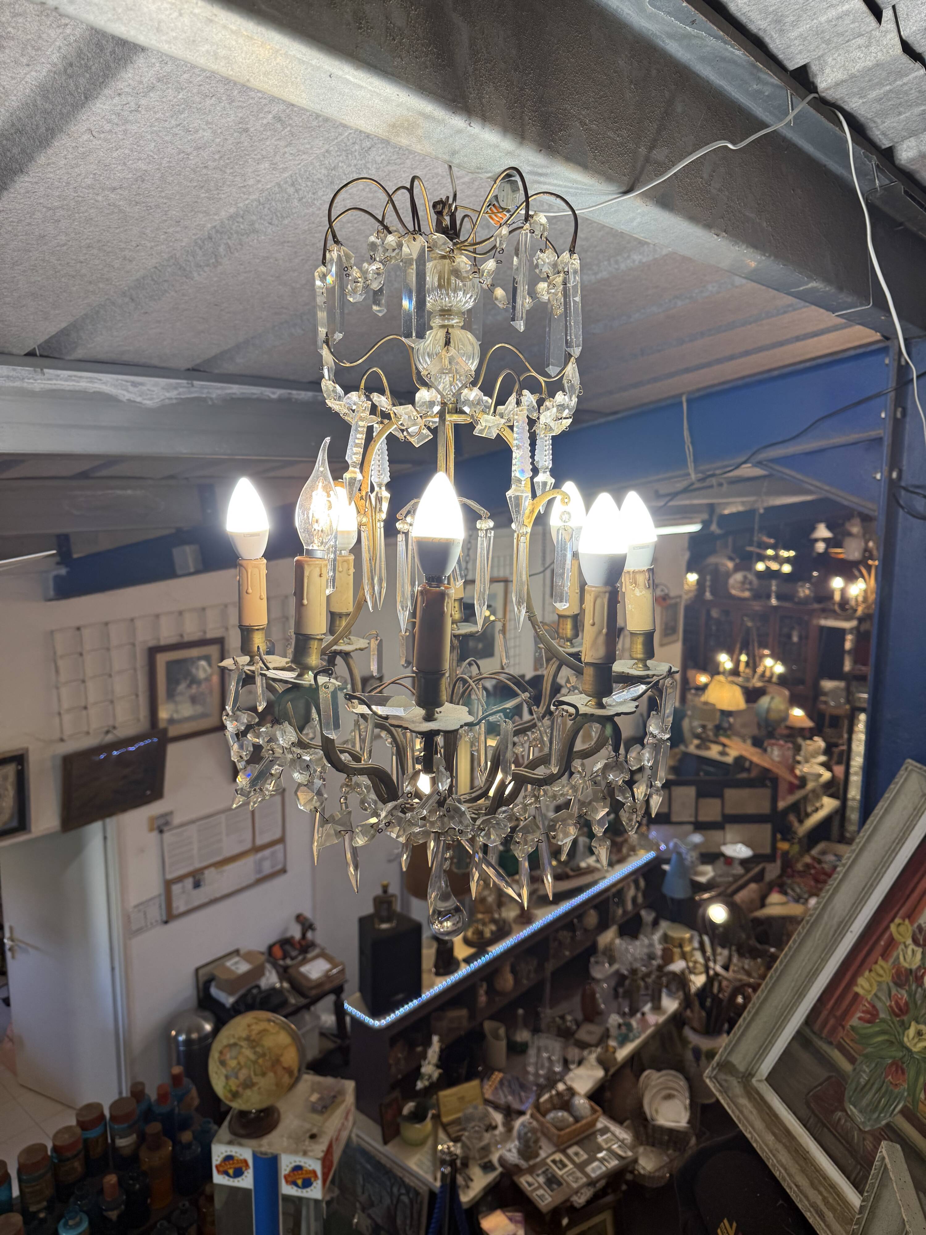 Crystal drop chandelier