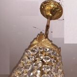 Balloon chandelier in bronze and crystal