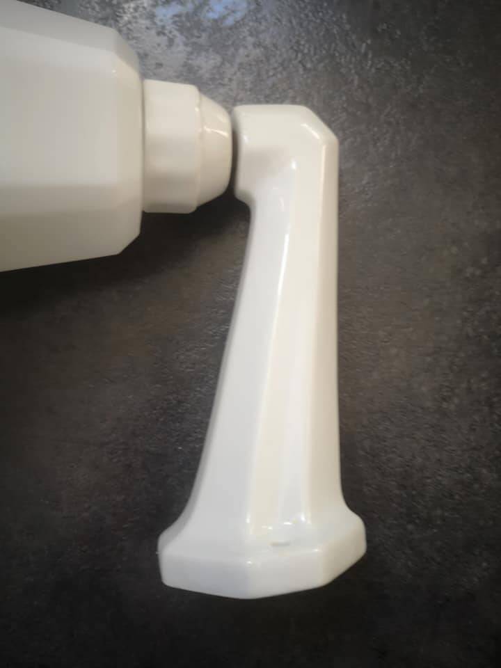 Old white porcelain bathroom wall light art deco 1930 opaline tulip