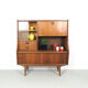 Vintage dutch teak buffet with showcase 1960
