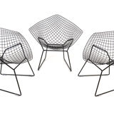Set of 3, Diamond Chairs by Harry Bertoia for Knoll International