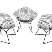 Set de 3 fauteuils Diamond par Harry Bertoia pour Knoll International