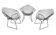 Set of 3, Diamond Chairs by Harry Bertoia for Knoll International