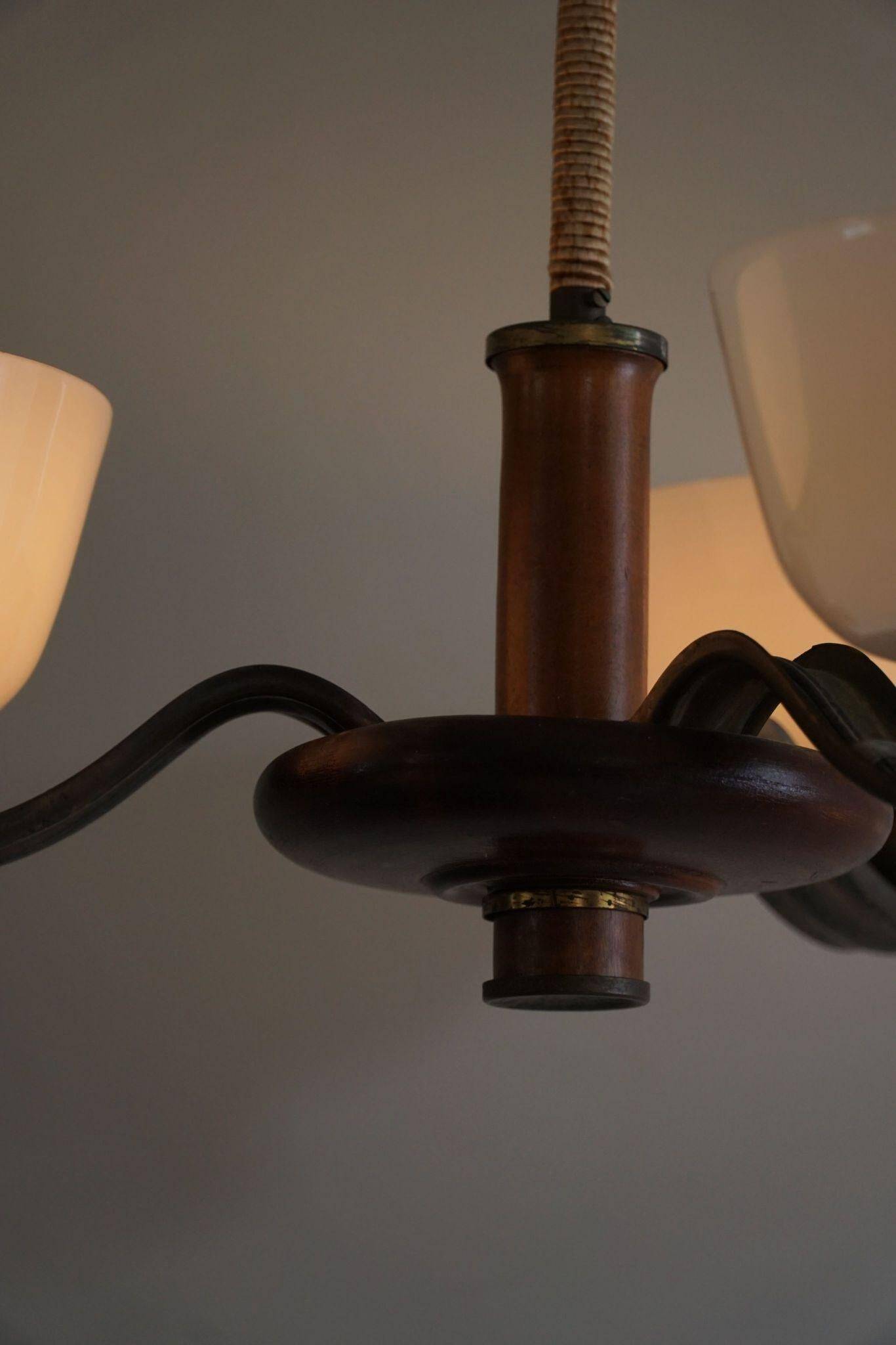 Paavo Tynell for Taito Oy, an Art Deco chandelier model '1255/3', Finland, 1930s.