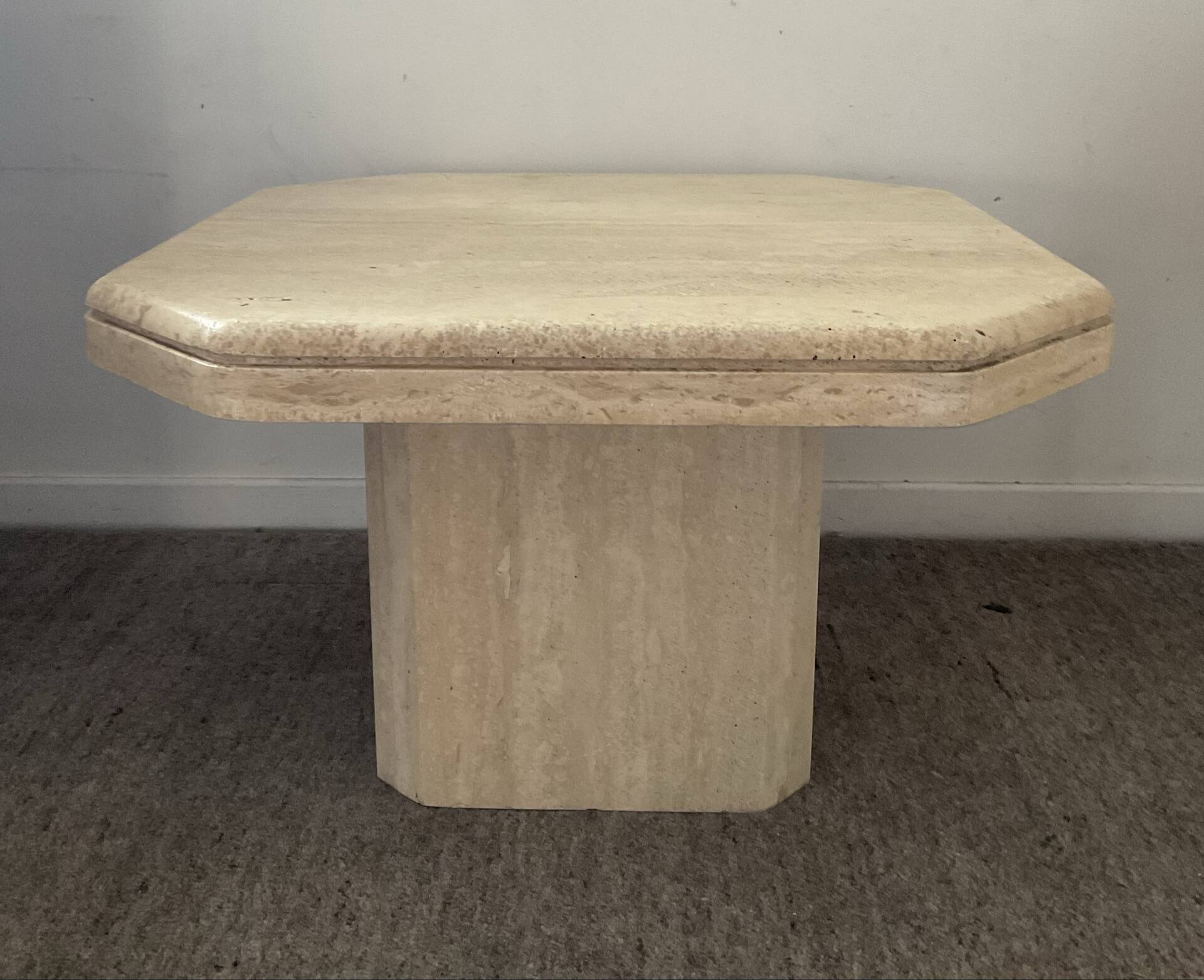 Vintage travertine coffee table from the 1970s.