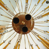 Orange water drop chandelier 70s