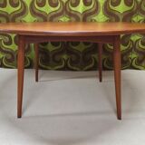1960 stamped round teak dining table