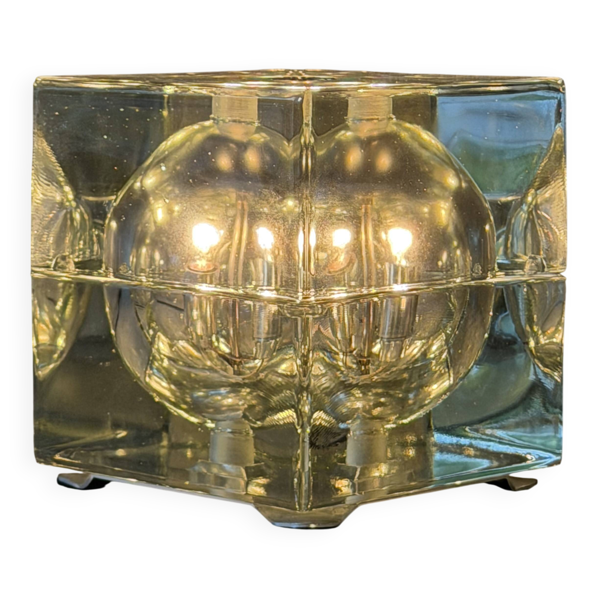 Cubosfera lamp by Alessandro Mendini for Fidenza Vetraria, 1968, Italy.