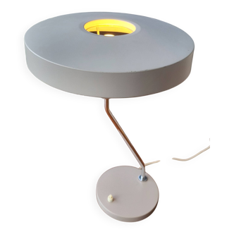 Lampe de bureau vintage Louis Kalff, modèle Romeo, années 1960, gris, Pays-Bas