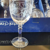 6 vintage crystal glasses from Arques model Dampierre
