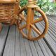 Cache pot en rotin et bambou tricycle vélo années 60 70