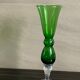 Green soliflore vase in vintage glass