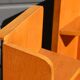 2 asymmetrical bedside tables in oak veneer