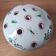 Vintage flower holder in earthenware - Decorated with flowers and insects