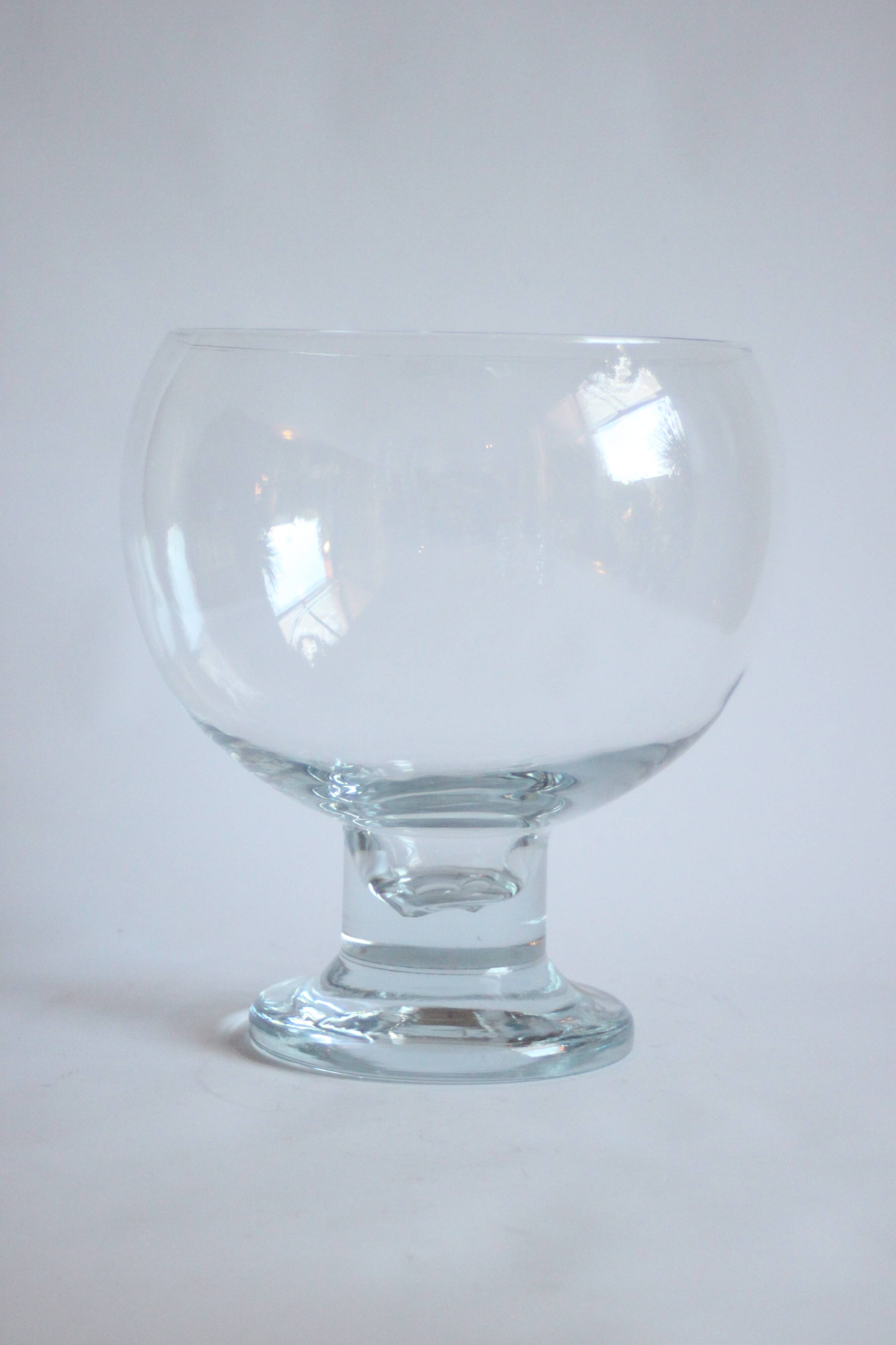 Glass Punch Bowl By Erkkitapio Siiroinen For Riihimaen Lasi, Finland 1970S