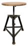 Tabouret pivotant industriel noir, années 1960