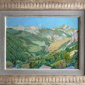 HSP painting "Drance Valley Haute Savoie Saint Jean D'Aleph" signed Molière
