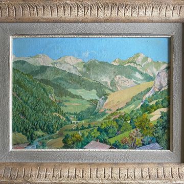 Tableau HSP "Vallée de la Drance Haute Savoie Saint Jean D'Aleph" signé Molière