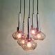 Cascade chandelier in chrome metal and smoked glass, 1970s