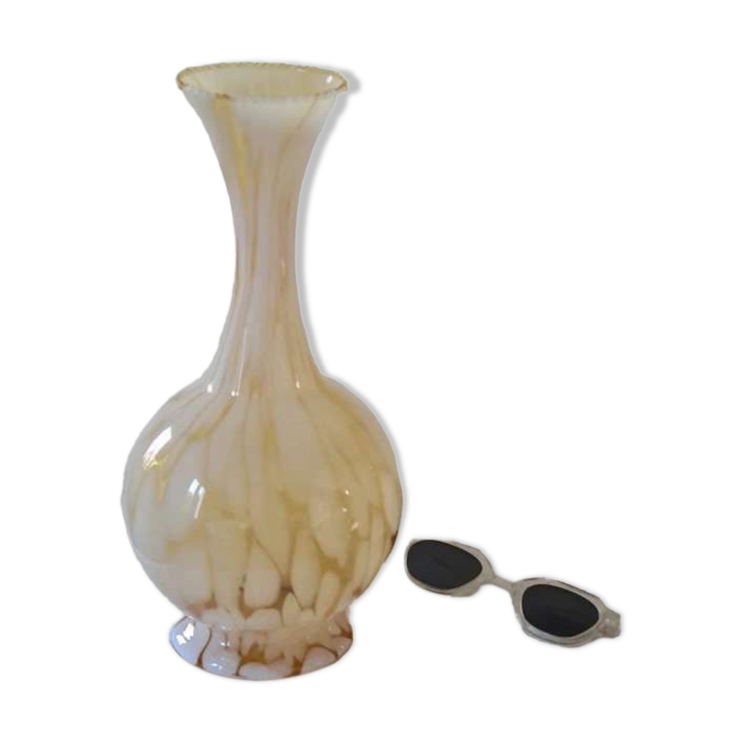 Large blown Clichy glass vase