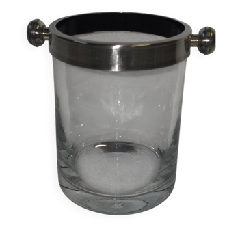 Ice bucket, ice cubes, Fleuron production Christofle