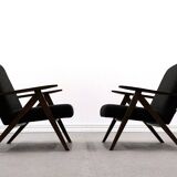 Mid Century Easy Chair Model B - 310 Var in Black Buckle